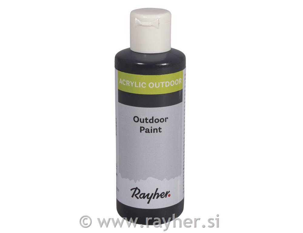 Outdoor Paint, acrylic paint, black, bottle 80ml