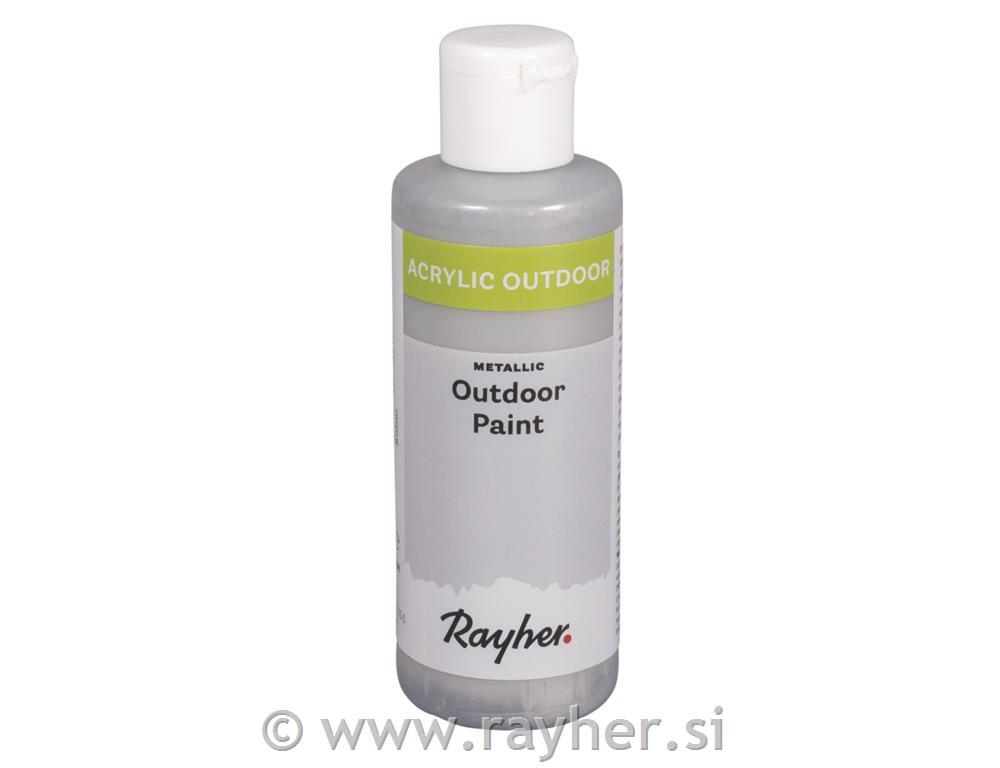 Akrilna boja Outdoor, metalik boja, briljantno srebrna, 80ml