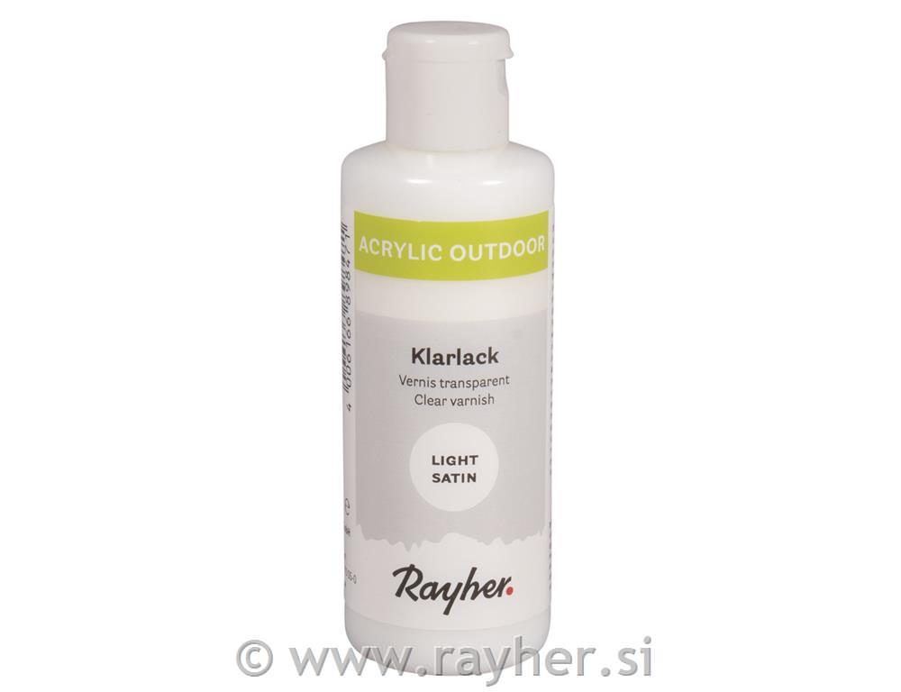 Outdoor Paint clear varnish, colourless,semi-gloss, bottle 80ml