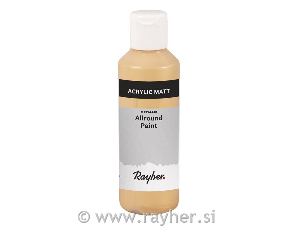 Akrilna barva, kovinska, briljantno zlata, 80ml