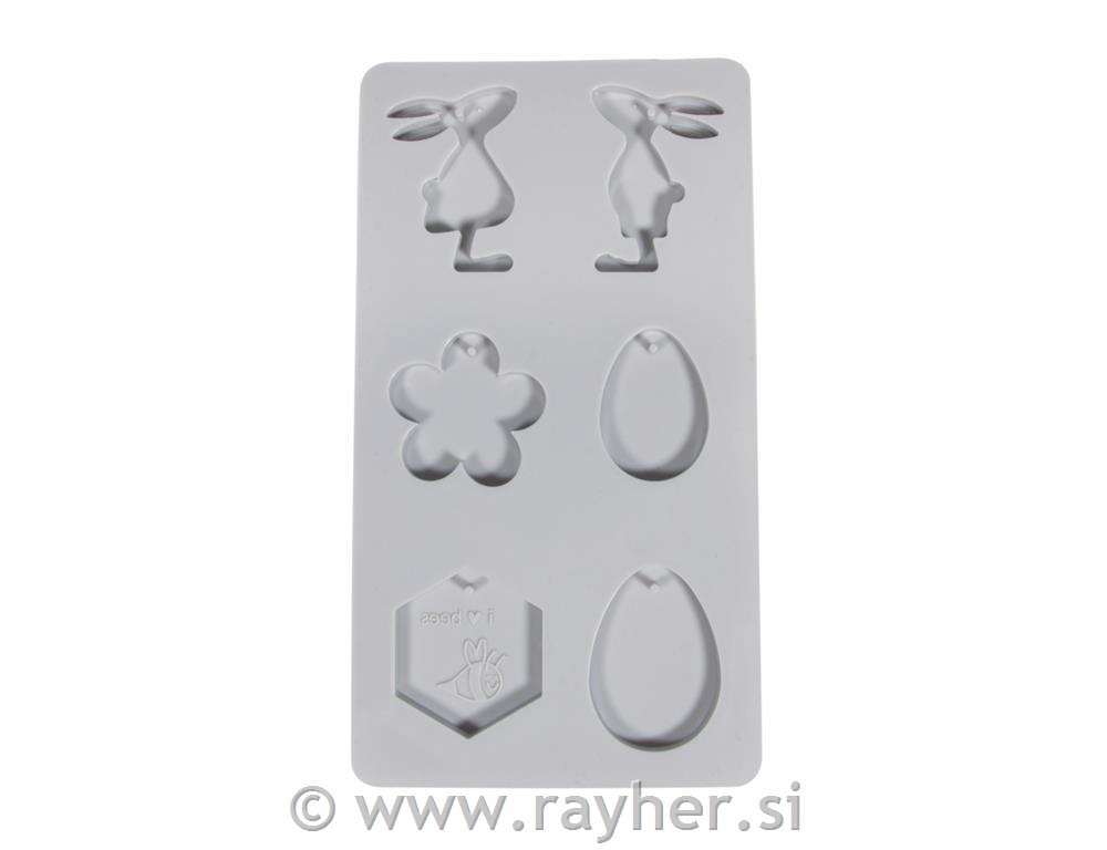 Silicone cast.mould Easter friends +bees