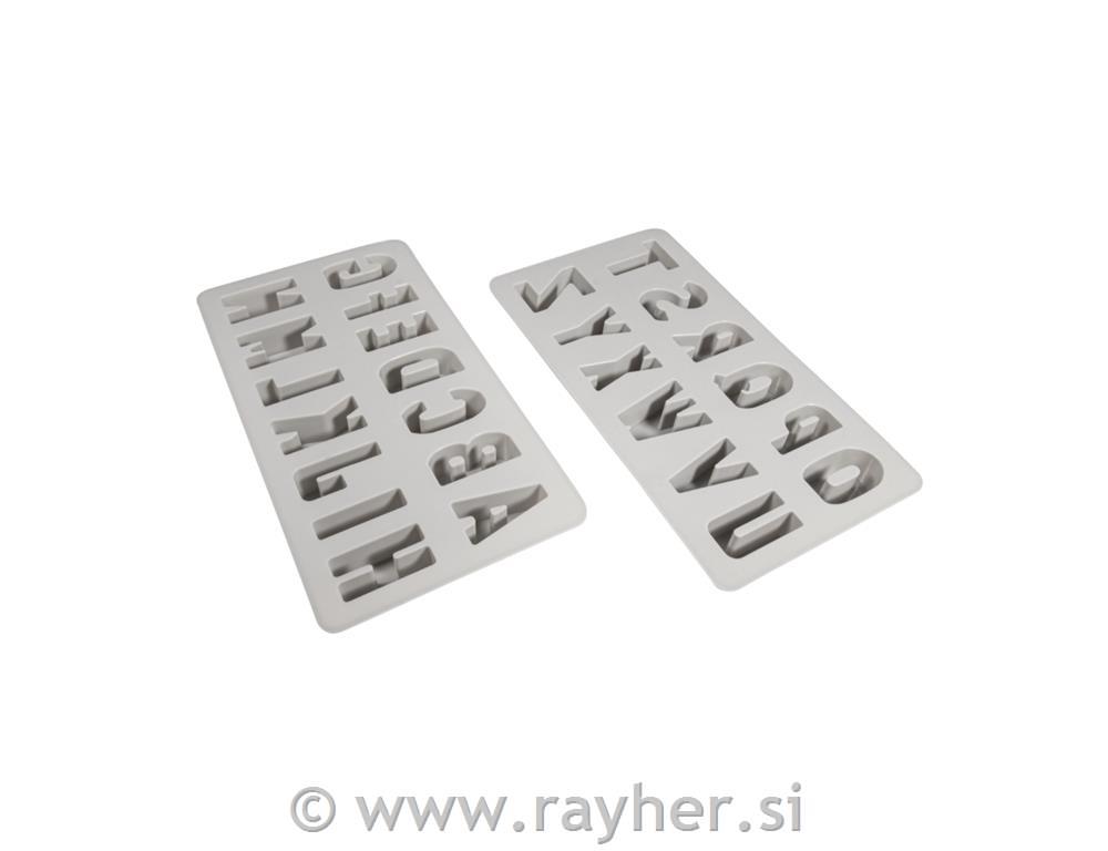 Silikonski kalup, Alphabet, set 2 kom