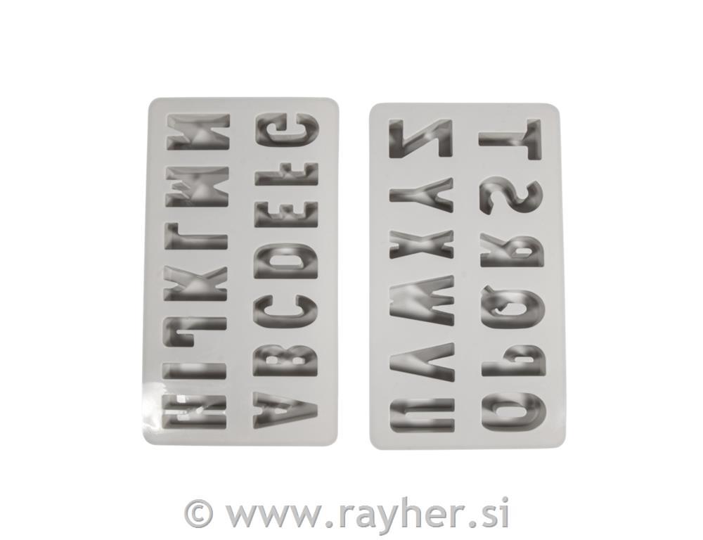 Silikonski kalup, Alphabet, set 2 kom