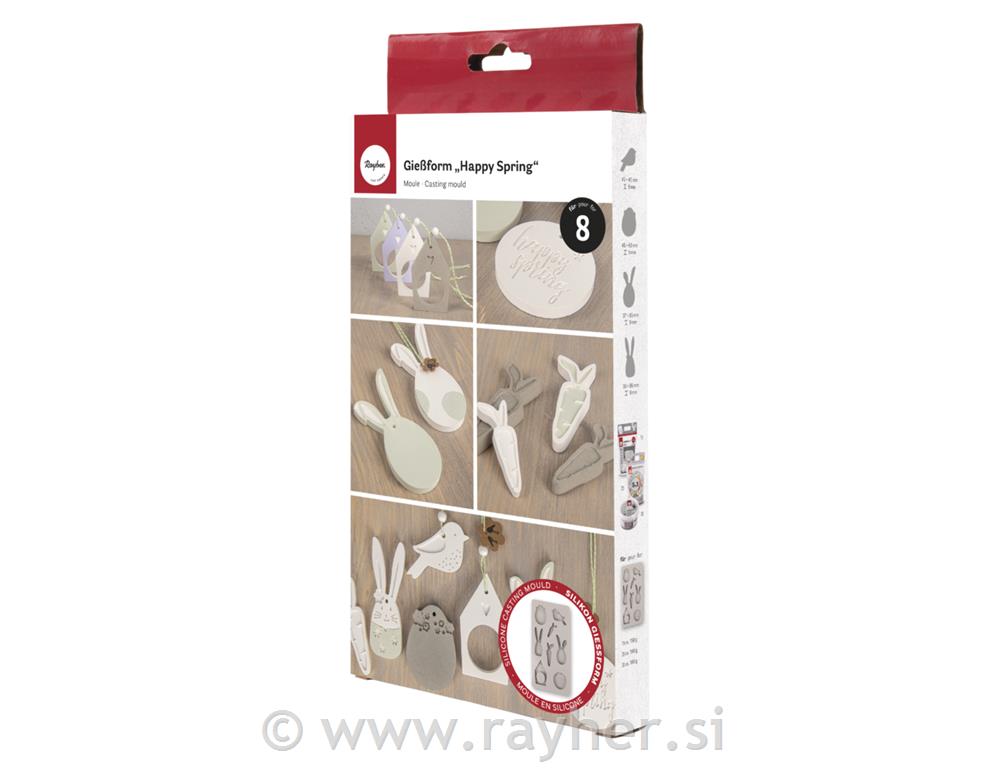 Silikonski kalup "Happy Spring",8 motiva