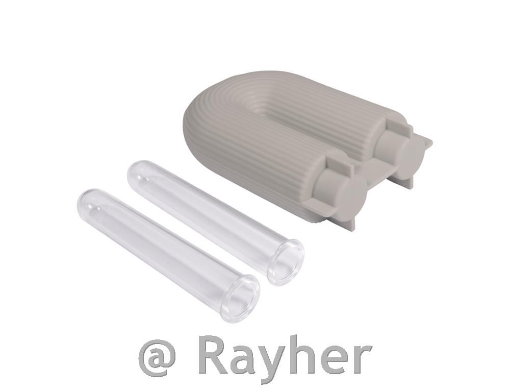 Kalup u obliku slova U, rebrasta vaza,5x3,8x10cm + 2x epruvete