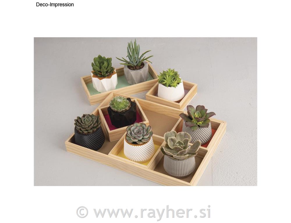 Silicone mould set Little pots 3-part,3 designs, 7x5.5cm