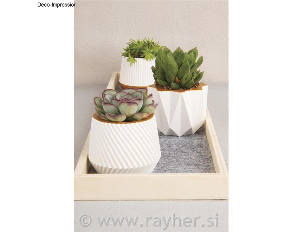 Silicone mould set Little pots 3-part,3 designs, 7x5.5cm