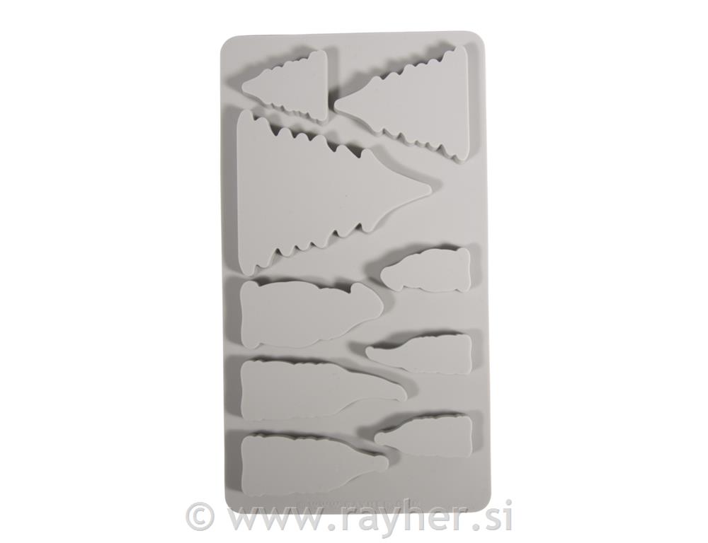 Silikonski kalup Palčkova družina, 14.5x26x1cm, 9 motivov