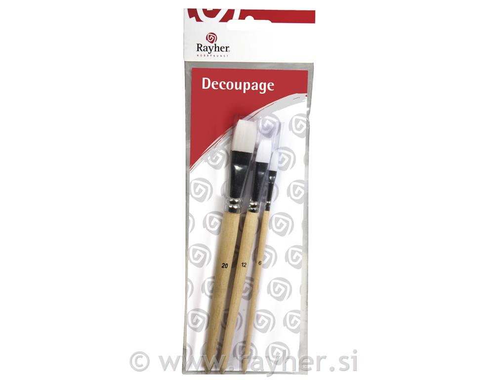 Čopiči za decoupage, 3 kosi