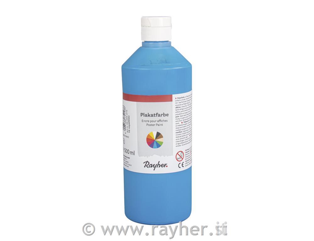 Poster Paint, royal blue, bottle 500 ml
