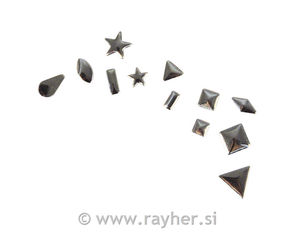 Hotfix-rivet, mix of shapes 2,5-10 mm, s