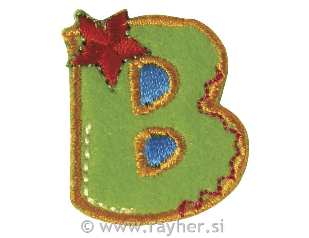 Slovo za glačanje na tekstil, 3 cm, "B"