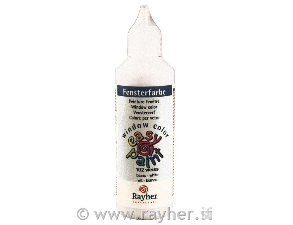 Lepljiva barva za steklo, bela, 80 ml
