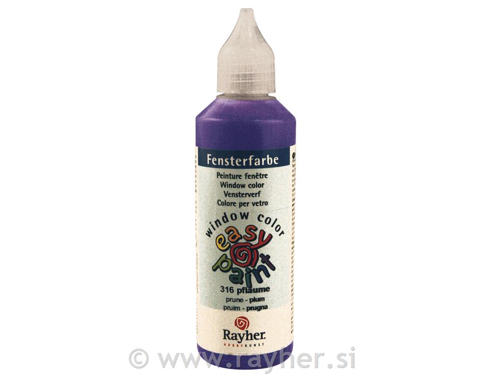 Lepljiva barva za steklo, sliva, 80 ml