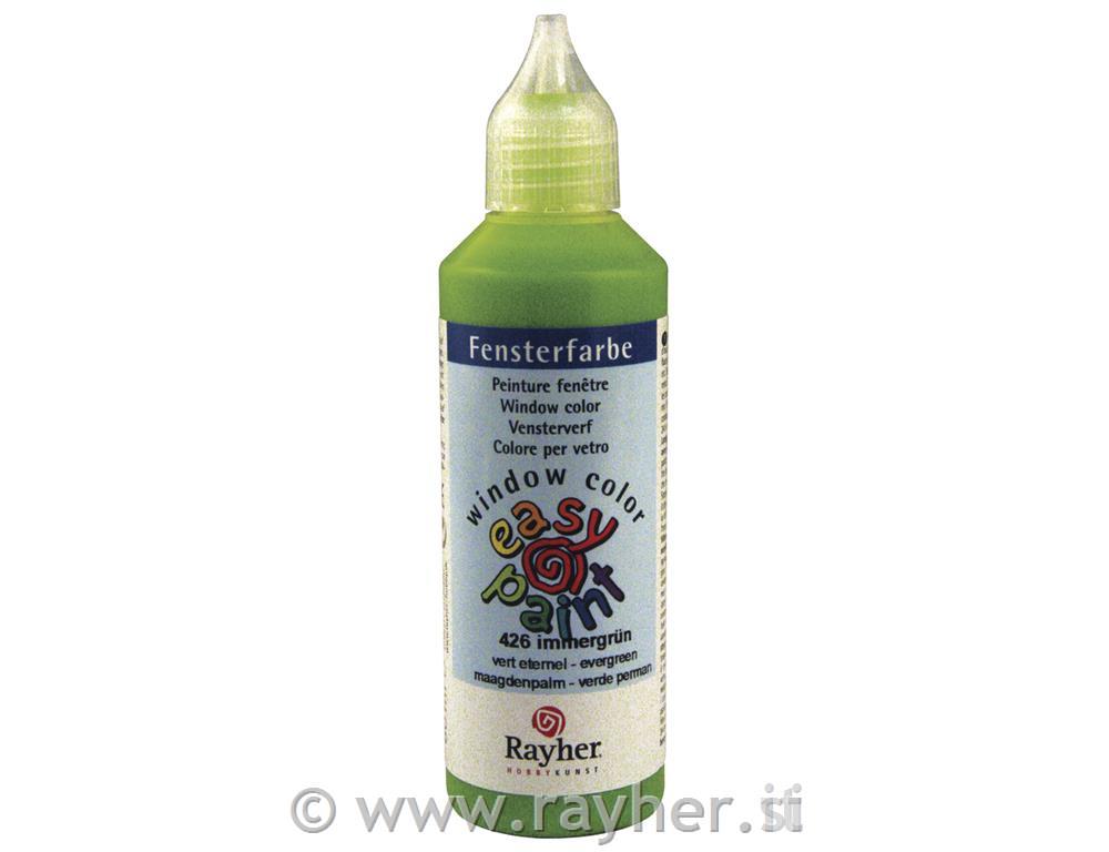 Lepljiva barva za steklo, zimzelena, 80 ml