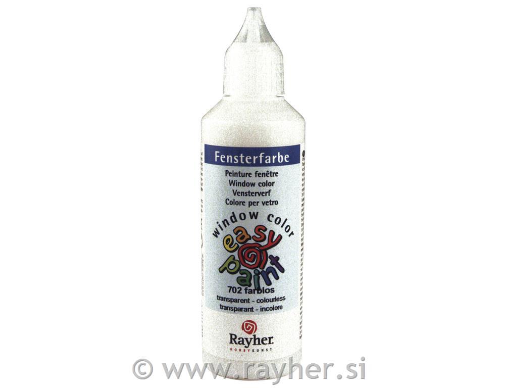 Lepljiva barva za steklo, prozorna, 80 ml