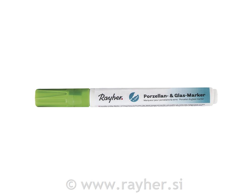 Marker za porculan i staklo, zelena jabuka, 1-2 mm