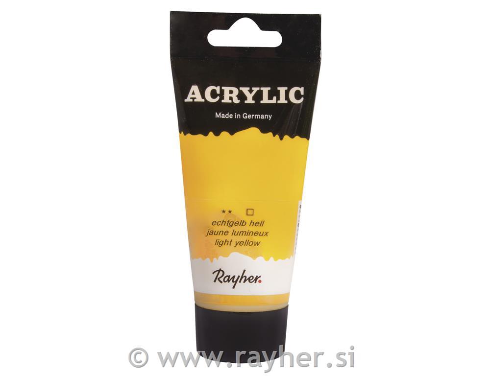 Akrilna boja Artists, sv.rumena, 75ml