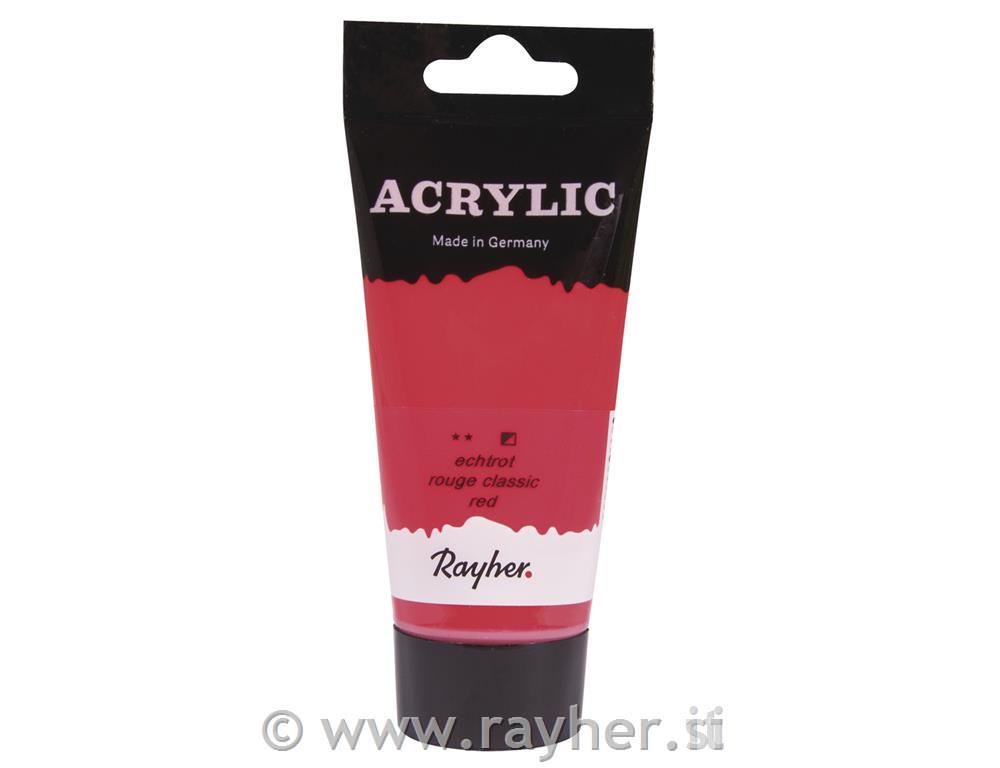 Akrilna boja Artists, klasična crvena, 75ml