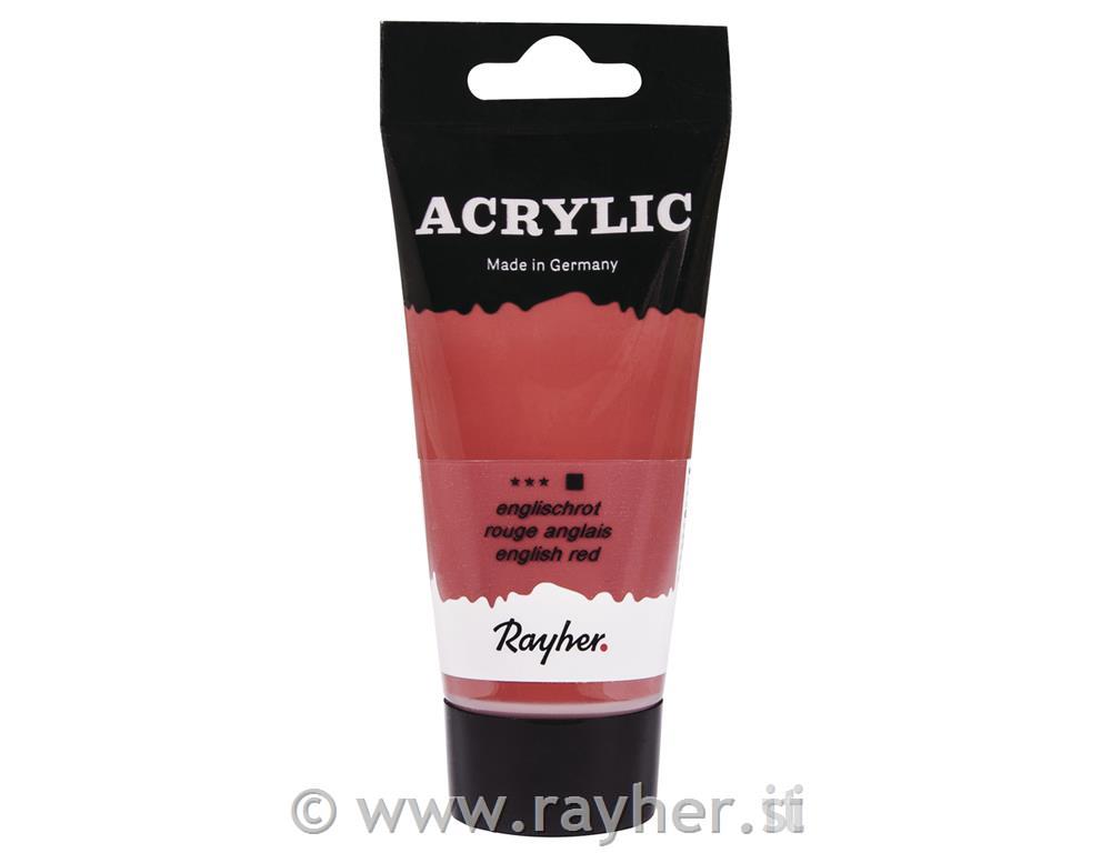 Akrilna boja Artists, englesko crvena, 75ml