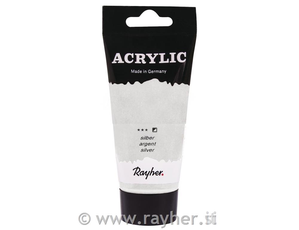 Akrilna barva Artists , srebrna, 75ml