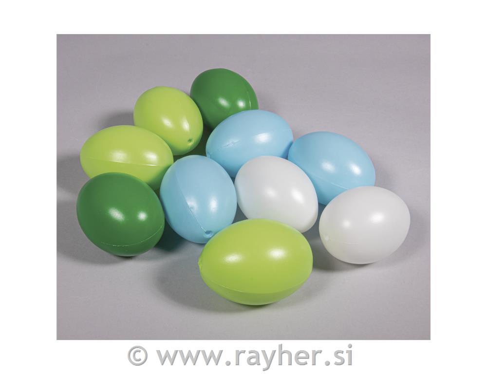 Jaja plastična, 6cm, plavo-zelena, set 1