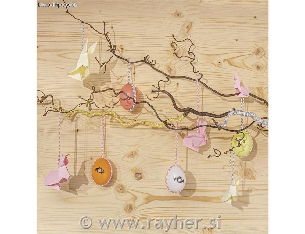 Jaja plastična, 6cm, marelica, set 10
