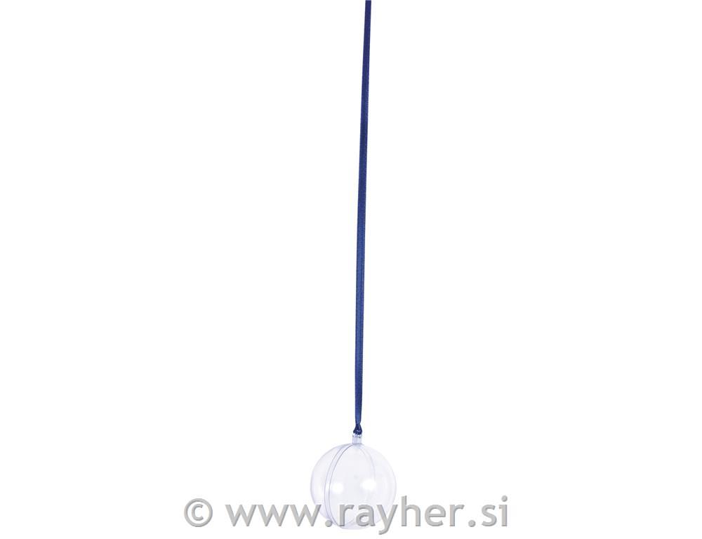 Plastična krogla, 2 dela, fi: 5cm, sv.modra