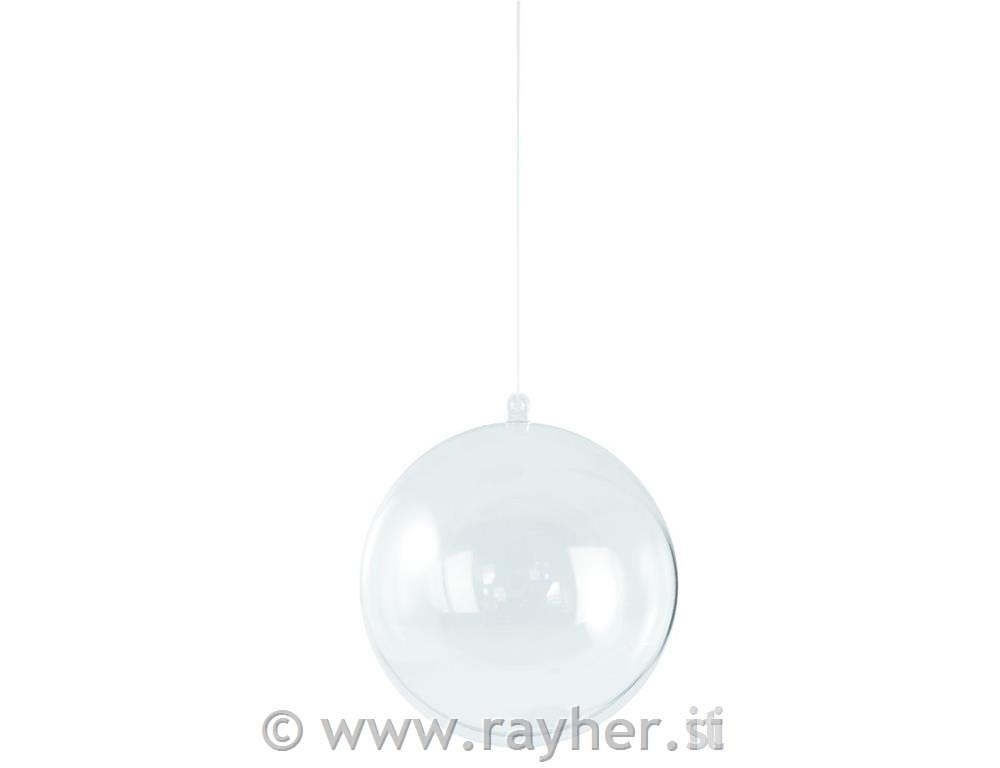 Plastic ball, 2 parts, 5cm o, crystal c