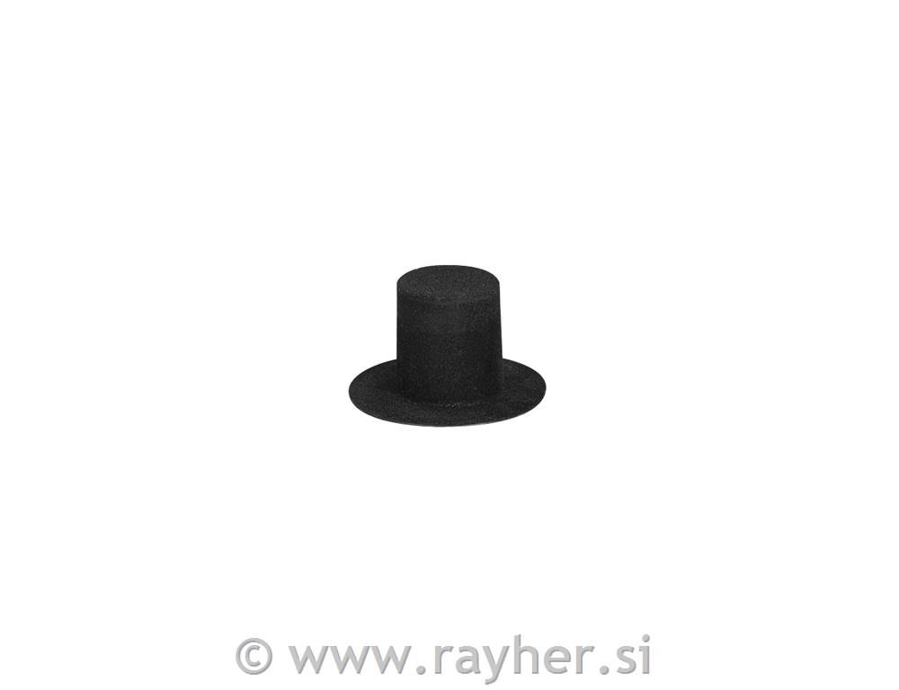 Baršunasto svileni šešir, 40 mm, crni, 2kom.