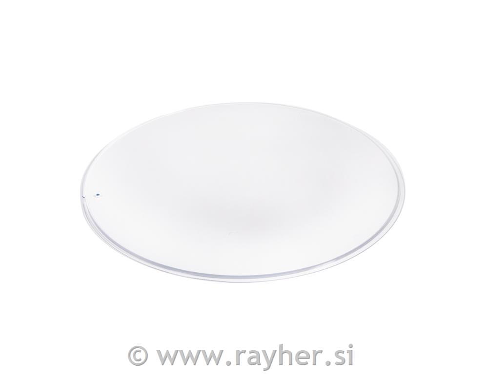 Plastični disk, proziran, okrugli, 120 mm o, pojedinačan.