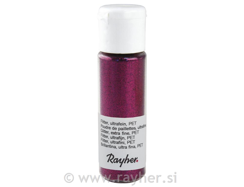 Blještice, fino, PET, tamno ružičasti, 20 ml