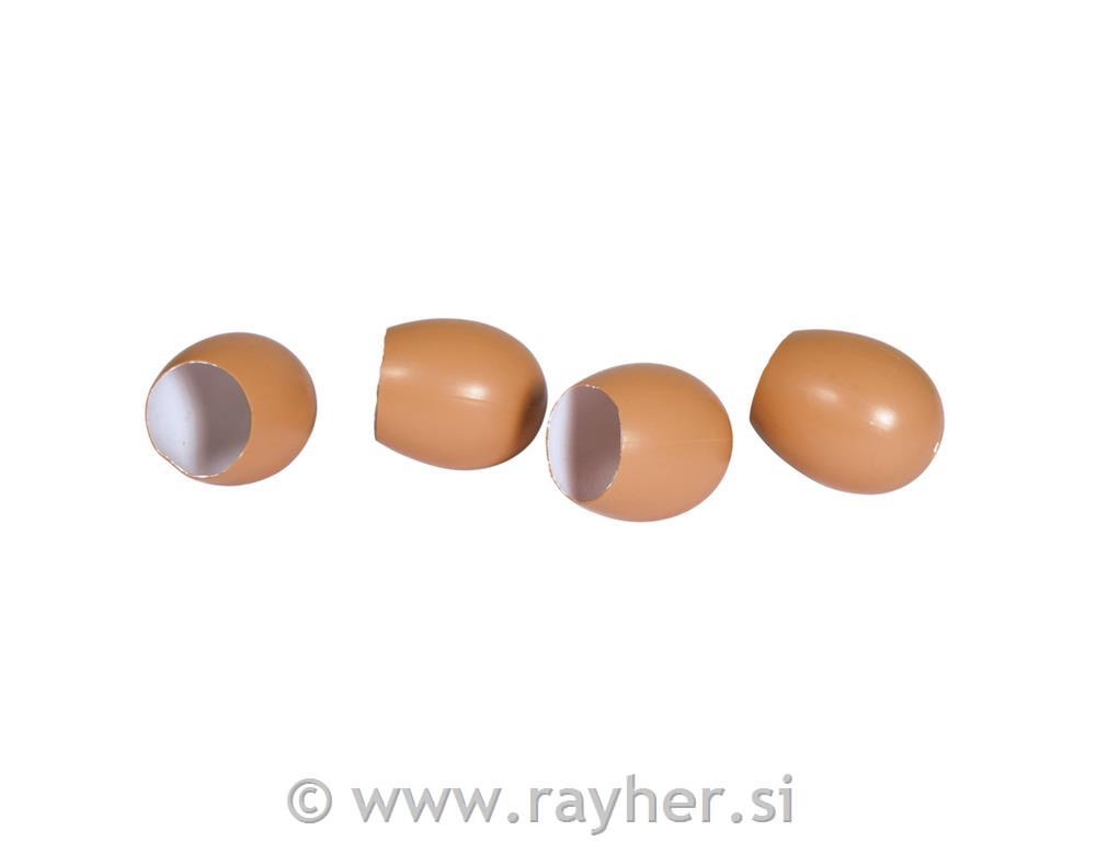 Plastic eggs, natur, set 4