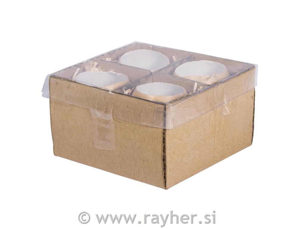 Plastic eggs, natur, set 4