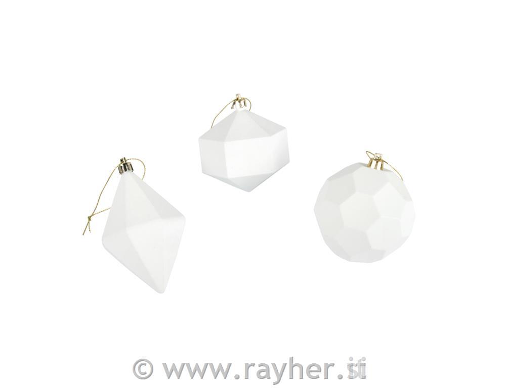 Okraski za smreko 7-8 cm 3 designi, 3 kosi