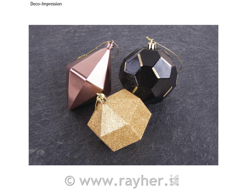 Okraski za smreko 7-8 cm 3 designi, 3 kosi