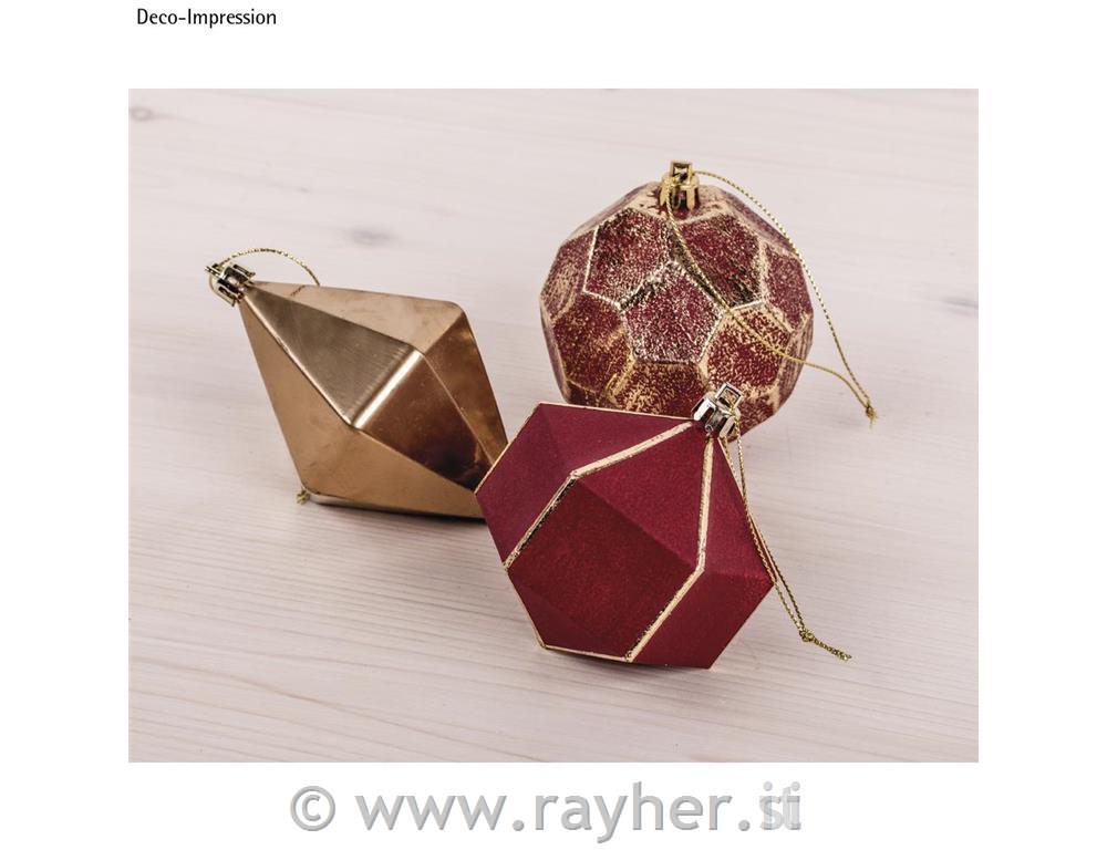 Okraski za smreko 7-8 cm 3 designi, 3 kosi