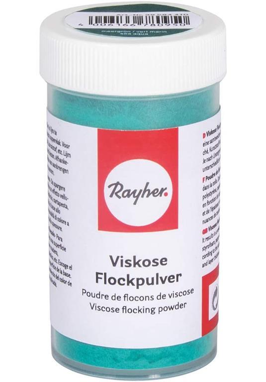 Viscose flocking powdersea aquawith flocking applicator, box 8g