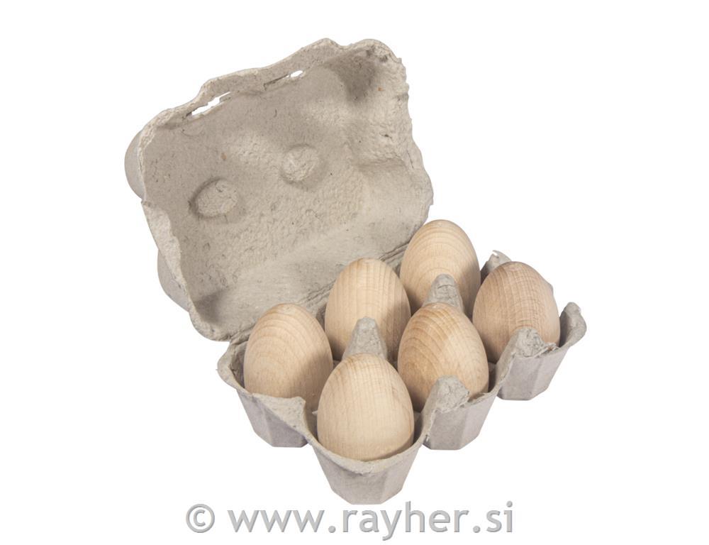Drvena jaja u kutiji 6x4cm set 6