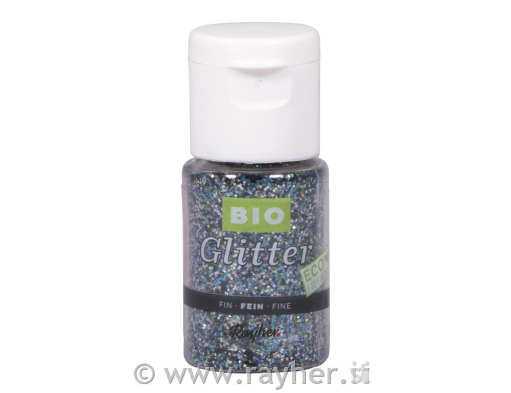 Glitter biorazgradiv, fine, srebrna sjena