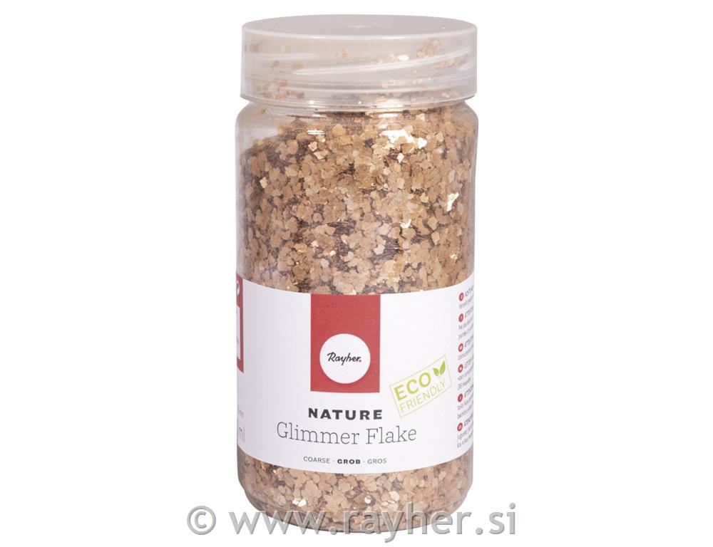 Glitter pahuljice 3-10 mm biorazgradiv,370 ml zlatne