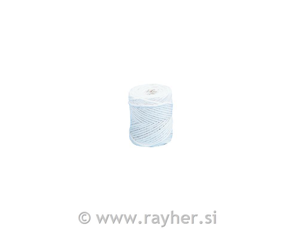 Vrv iz jute, 4-slojna, 3,5 mm o, bela, navoj 50 m