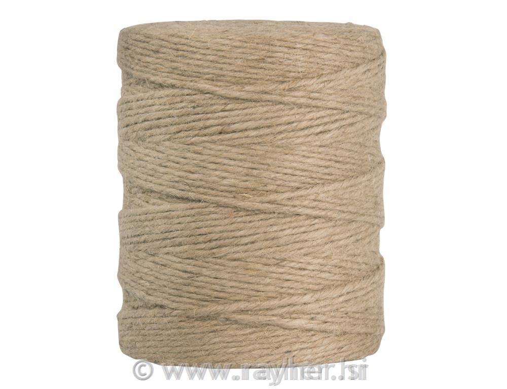 Vrv iz jute, 4-slojna, 3,5 mm o, naravna, navoj 280 m