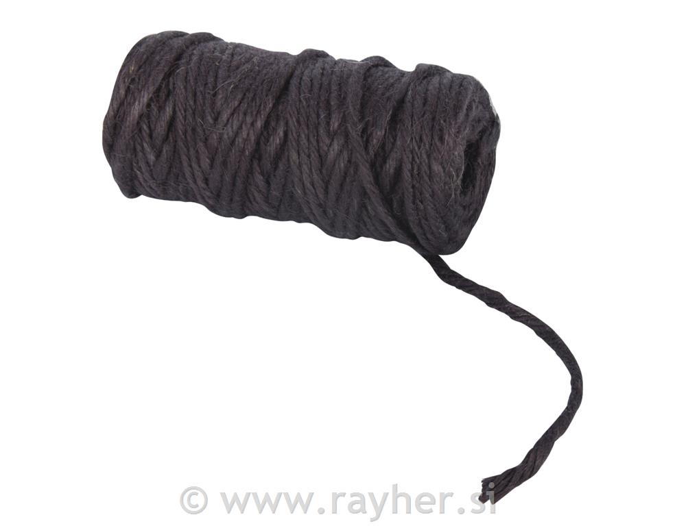Thread of jute, 6-fold, 6 mm o, dark br