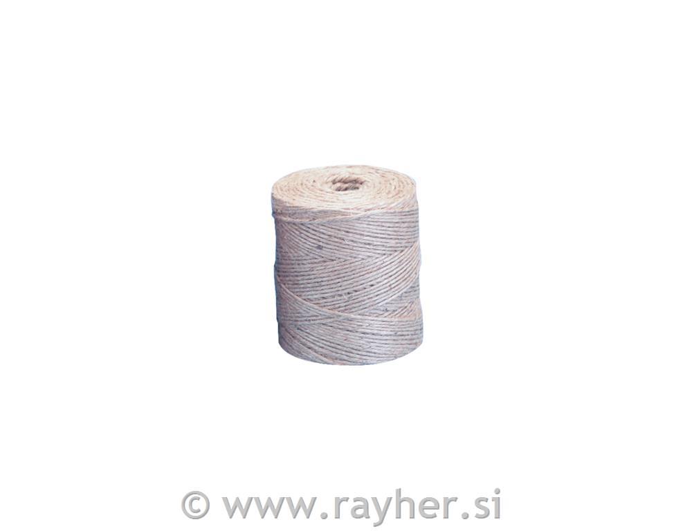 Vrv iz jute, 6-slojna, 3,5 mm o, naravna, navoj 35 m