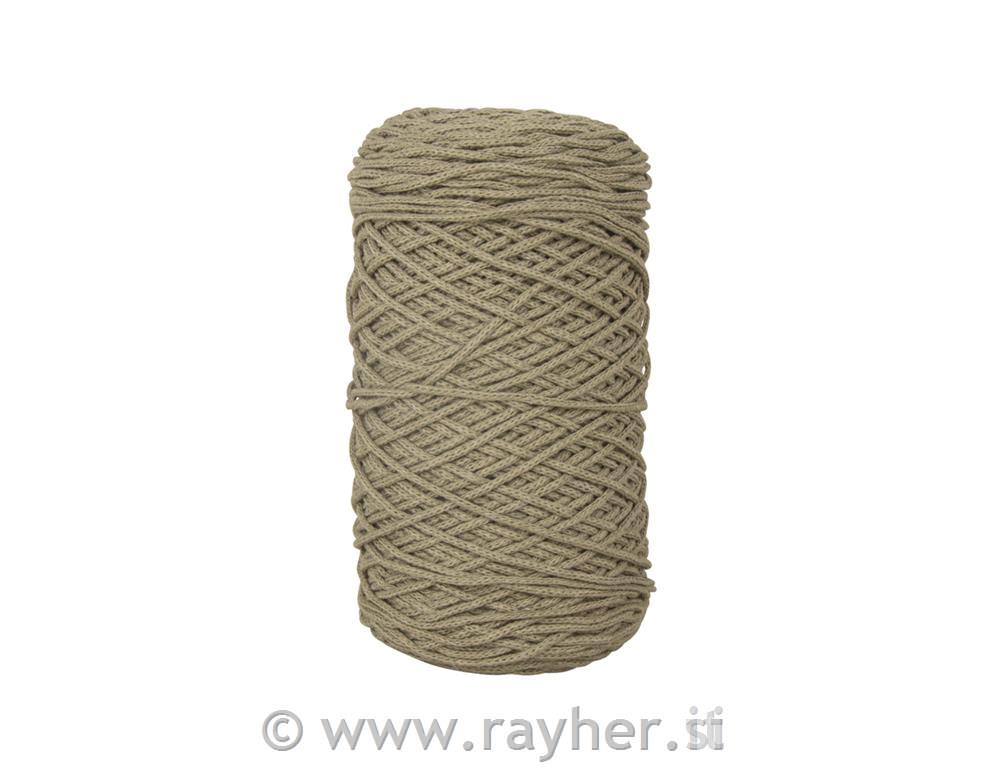 Vrvica pletena, jarn, 2mm, trst.zelena, (250g ), 250m