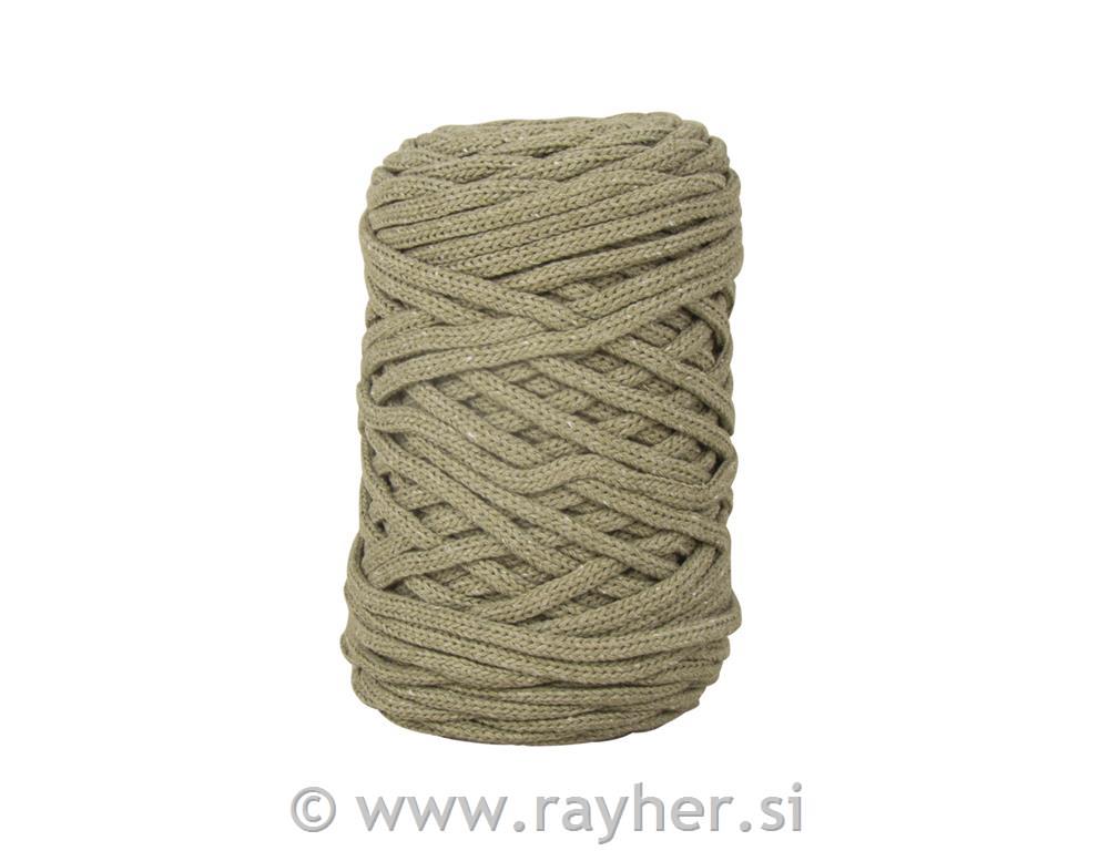 Vrvica pletena, jarn, 4mm, trst.zelena, 250g, 65m