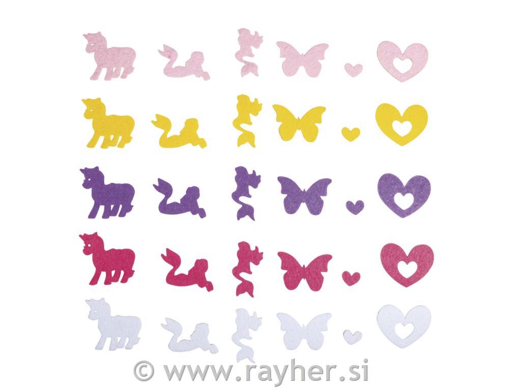 Felt motif Fairytale mix self-adhesive,