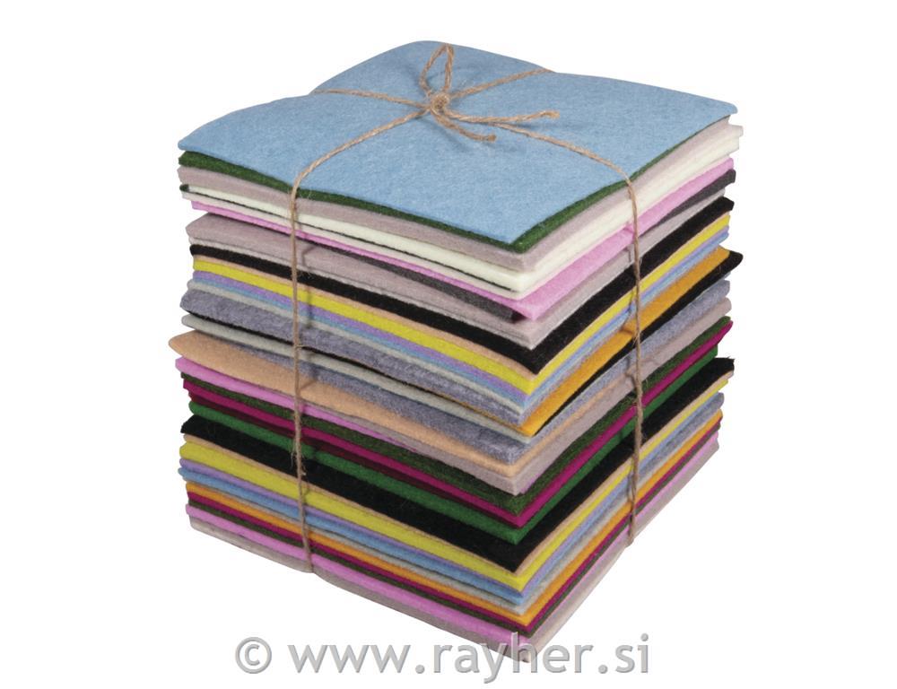 Filc, 15x15 cm, 1-5 mm, 500 g
