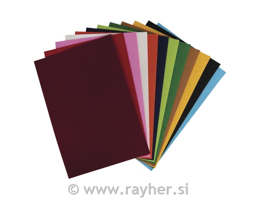 Filc 30x44 cm set 12 komada, 10 kom.